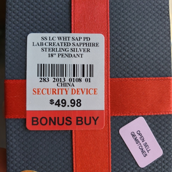 NWT sterling silver white sapphire 18" necklace - Picture 5 of 5